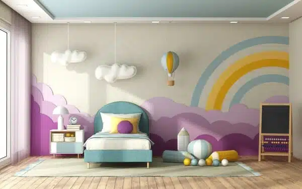 adornos-habitaciones-bebe-globo-colores-corazones